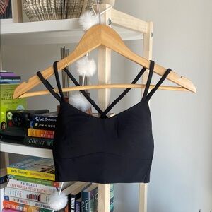 Lululemon Athletica Black Strappy Sports Bra